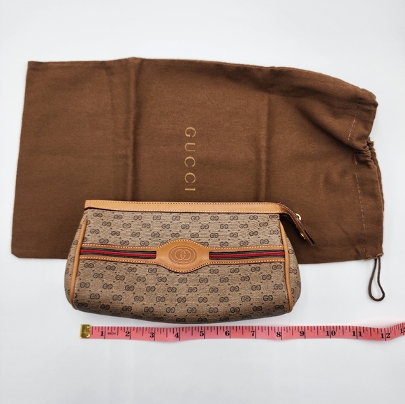 Gucci Rare Micro GG Clutch Web, RARE, Vintage + Dust Bag - Picture 3 of 17